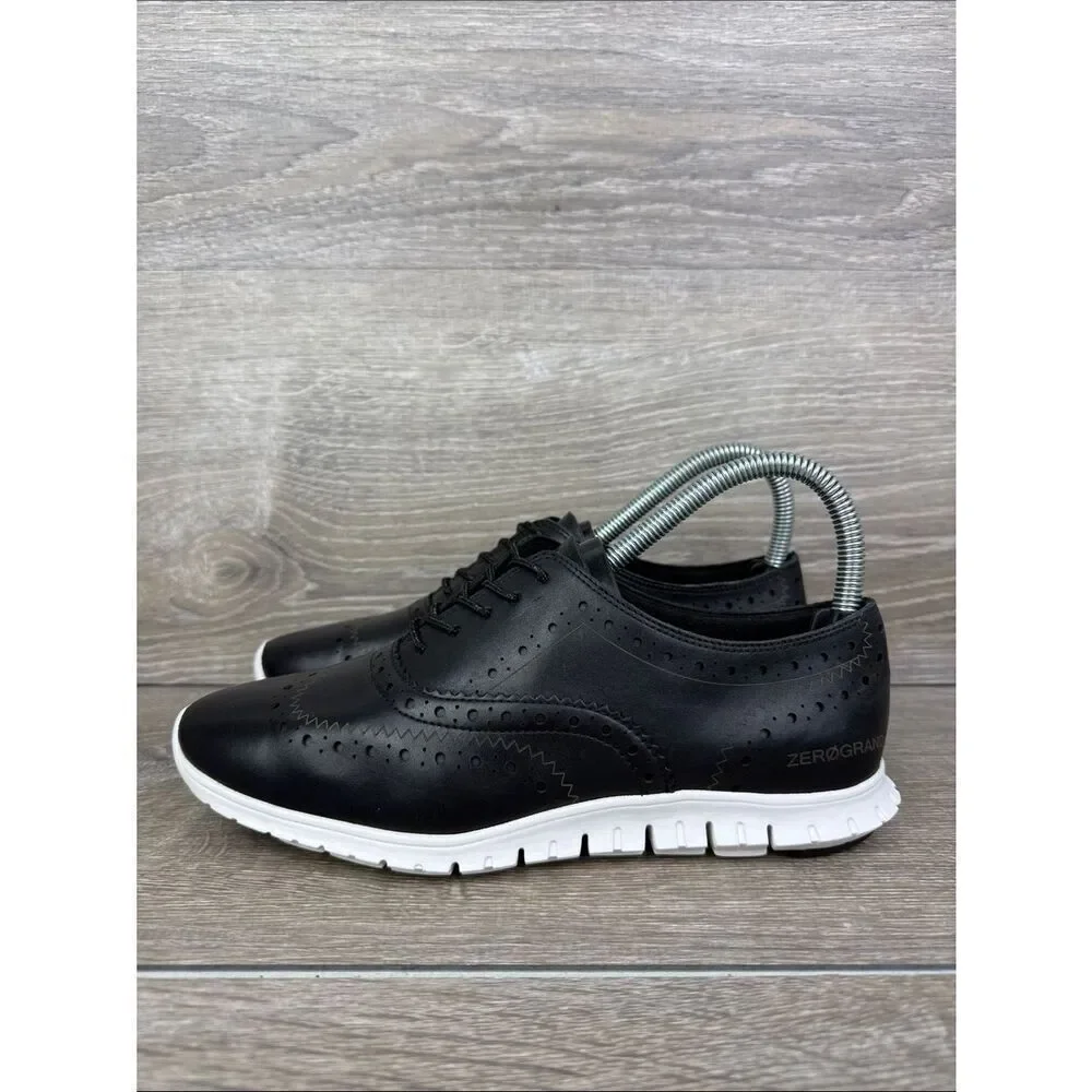 Cole Haan Zerogrand OS Women’s Sz 6.5B Black Leather Wingtip Oxford Low Sneakers